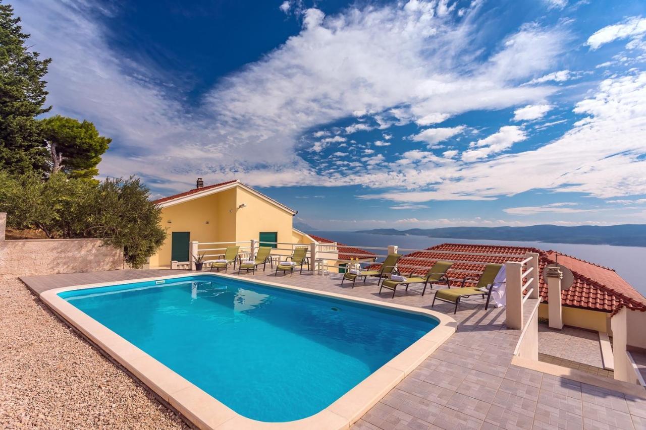 לוקבה Villa Maslina, With Private 32M2Pool, Panoramic Views On 100Km Coastline, 12 Pax מראה חיצוני תמונה