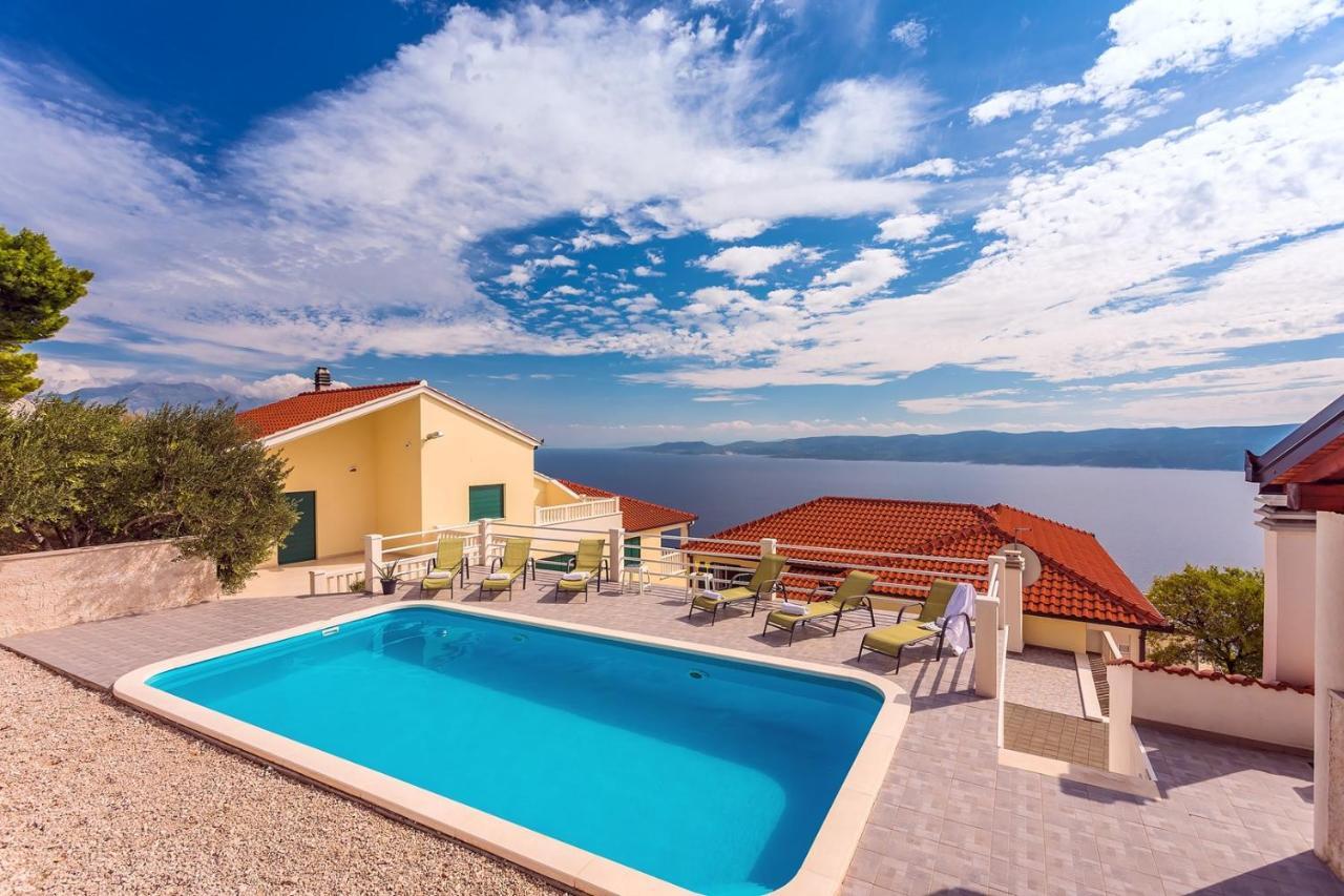 לוקבה Villa Maslina, With Private 32M2Pool, Panoramic Views On 100Km Coastline, 12 Pax מראה חיצוני תמונה